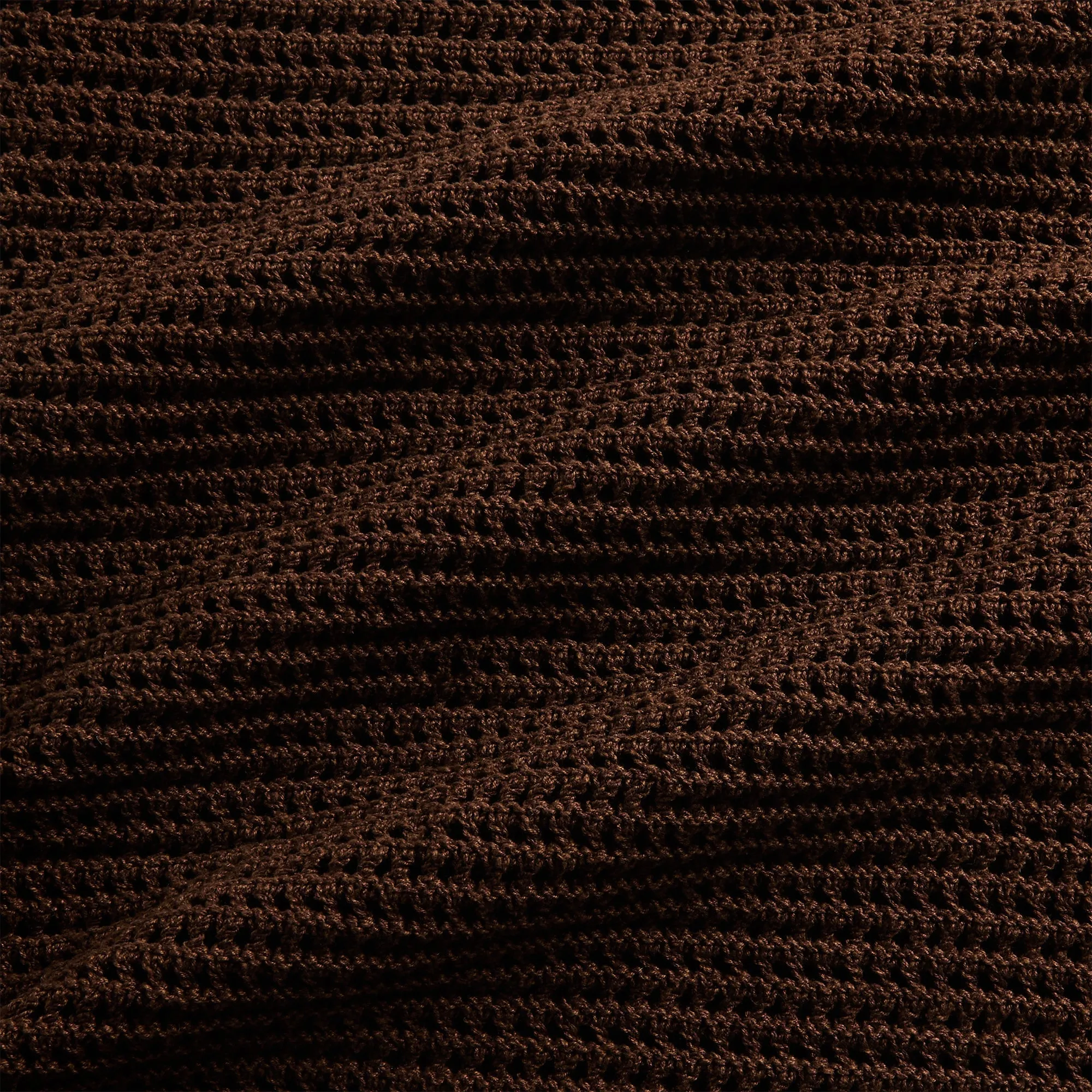 Auralee Tussah Silk Cotton Mesh Knit Skipper Polo - Brown sold by Kith product image thumbnail 3