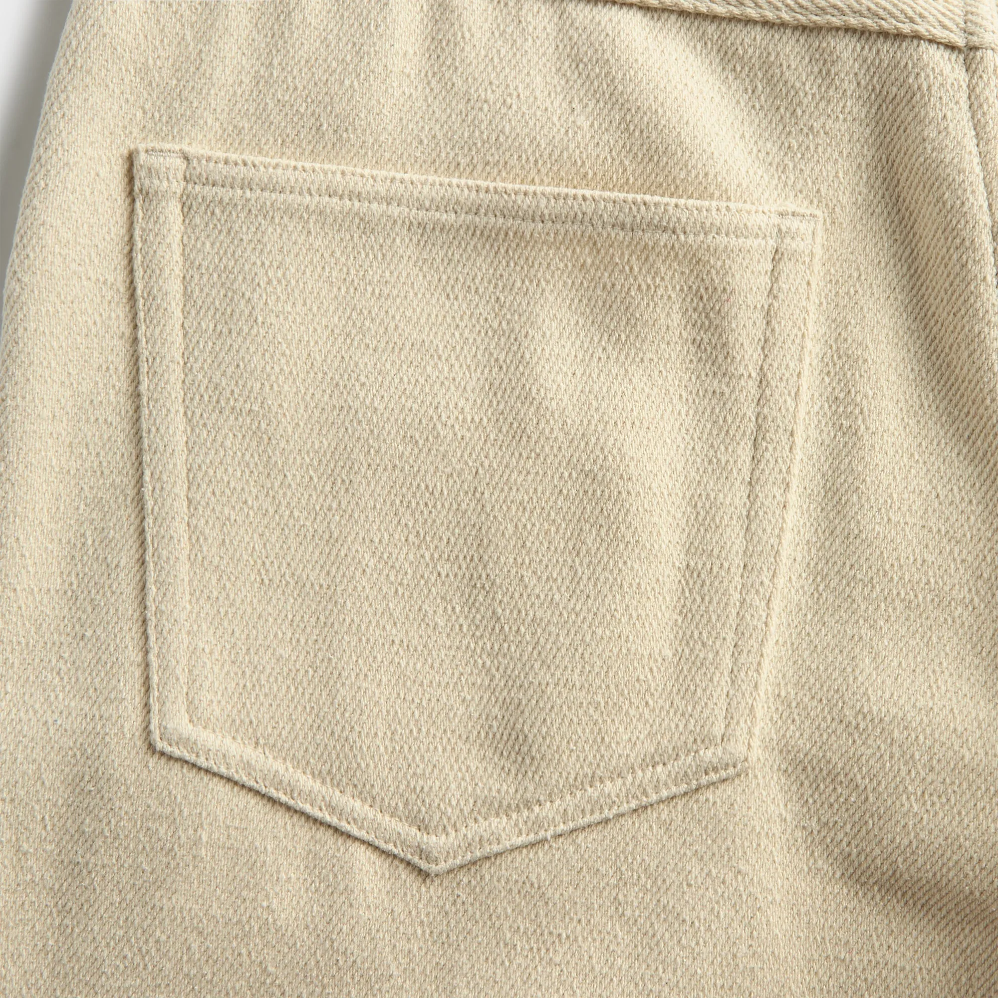Auralee Silk Nep Denim 5P Wide Pant - Ivory / White sold by Kith product image thumbnail 3