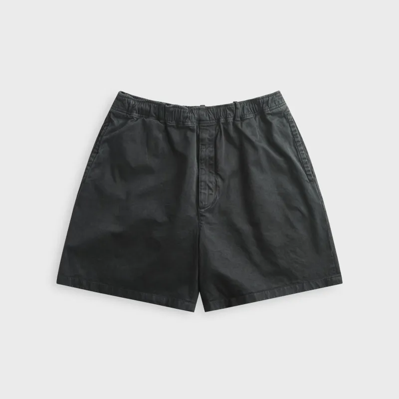 Auralee Garment-Dyed Finx Light Chino Short - Black made by Auralee