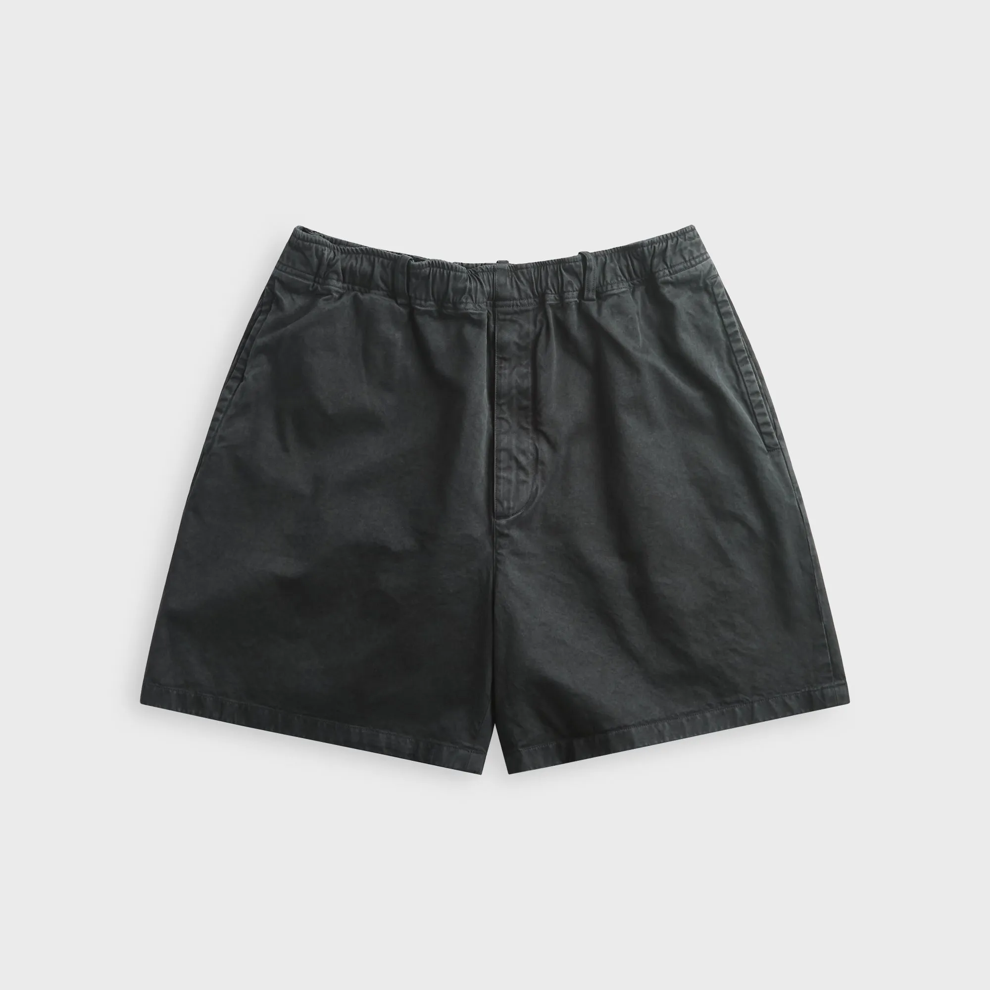 Auralee Garment-Dyed Finx Light Chino Short - Black sold by Kith