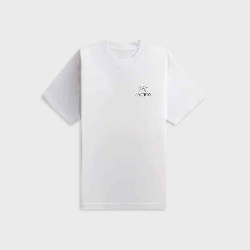 Arc'teryx Kragg SL Cotton Bird Word Short Sleeve Tee - White Light / Black made by Arc'teryx