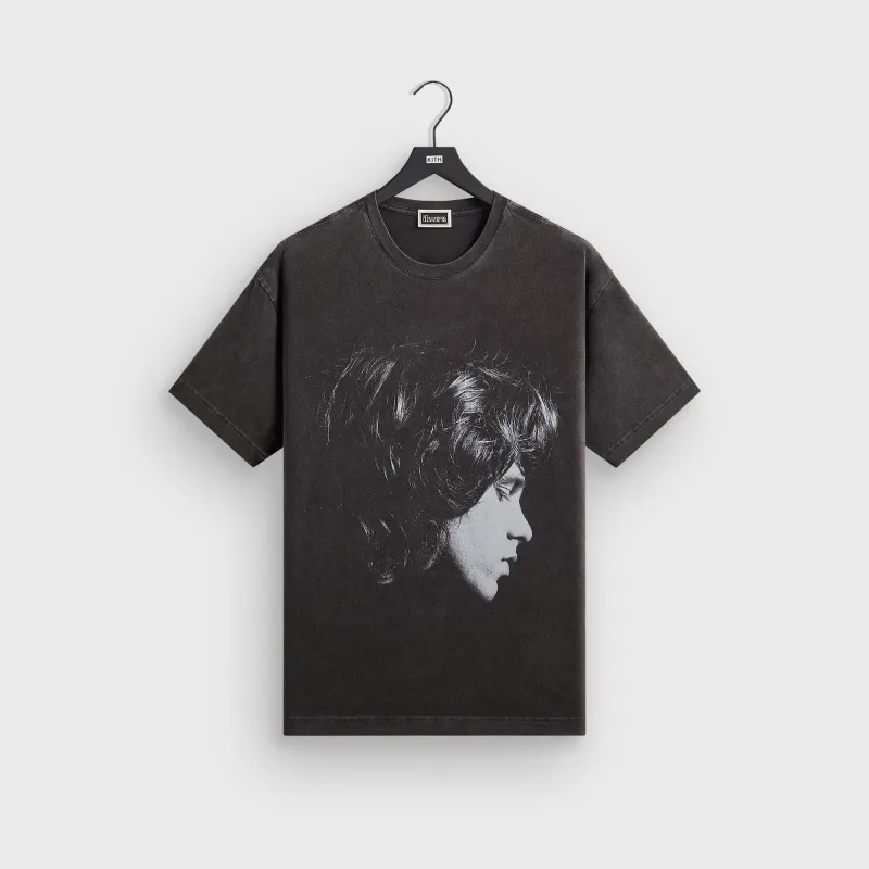 Kith Records for The Doors Morrison Logo Vintage Tee - Black made by Kith