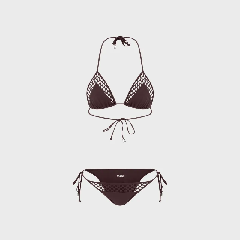 The Attico Bikini Set - Dark Brown made by The Attico