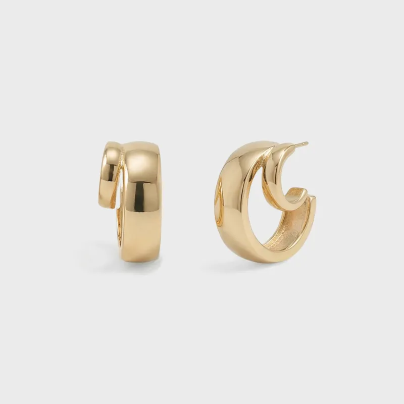 Shashi Double Hoop Earring - Gold made by Shashi