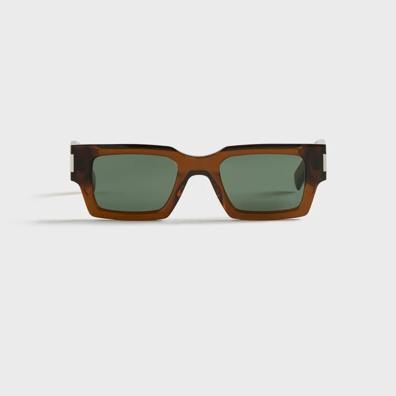 Saint Laurent SL 572 Resin Sunglasses - Brown / Green made by Yves Saint Laurent