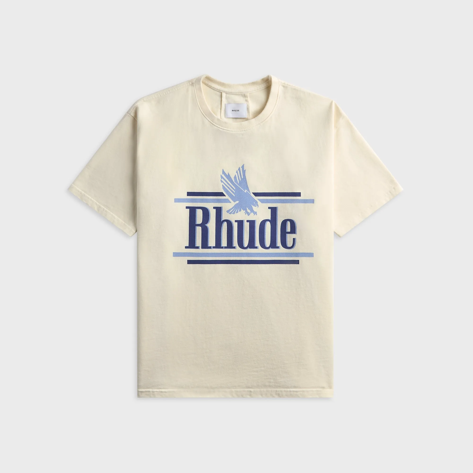 Rhude Rossa Tee - Vintage White / Blue sold by Kith