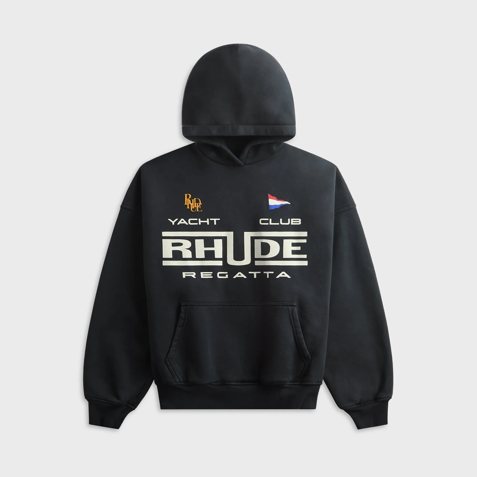 Rhude Regatta Club Hoodie - Vintage Black / White sold by Kith
