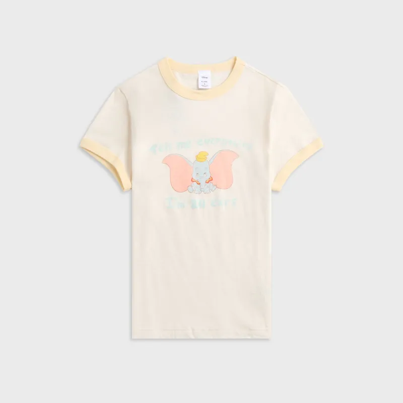 ReDone 60s Slim Ringer Dumbo Tee - Vintage White made by Re/Done