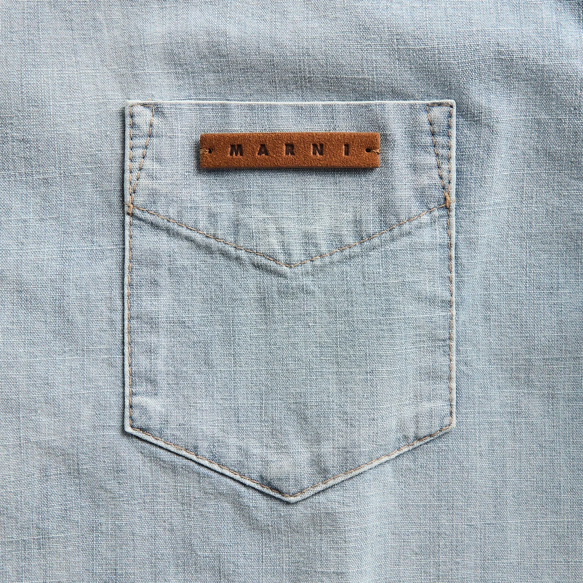Marni Light Blue Chambray Shirt - Cloud sold by Kith product image thumbnail 3