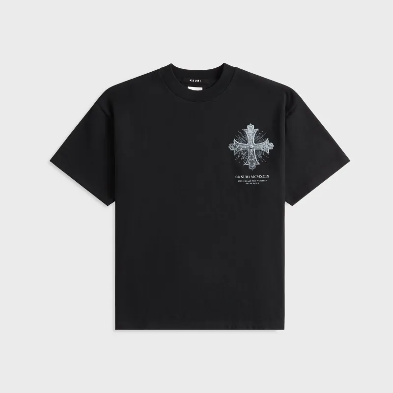 Ksubi False Idols Ekcess Short Sleeve Tee - Jet Black made by Ksubi