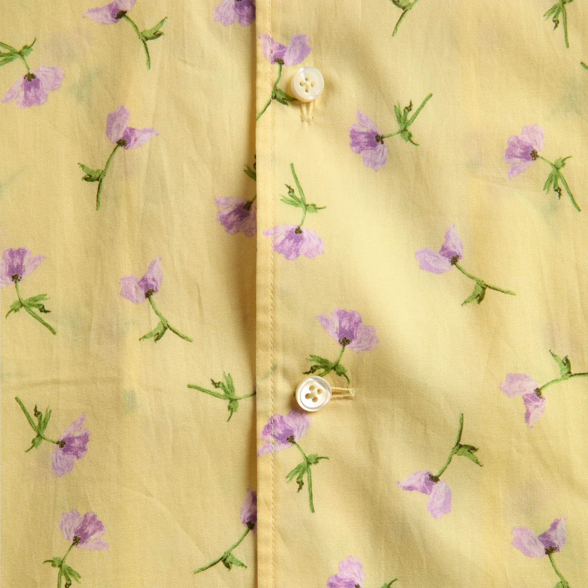 Jil Sander Camp-Collar Printed Cotton Shirt - Pastel Yellow sold by Kith product image thumbnail 3
