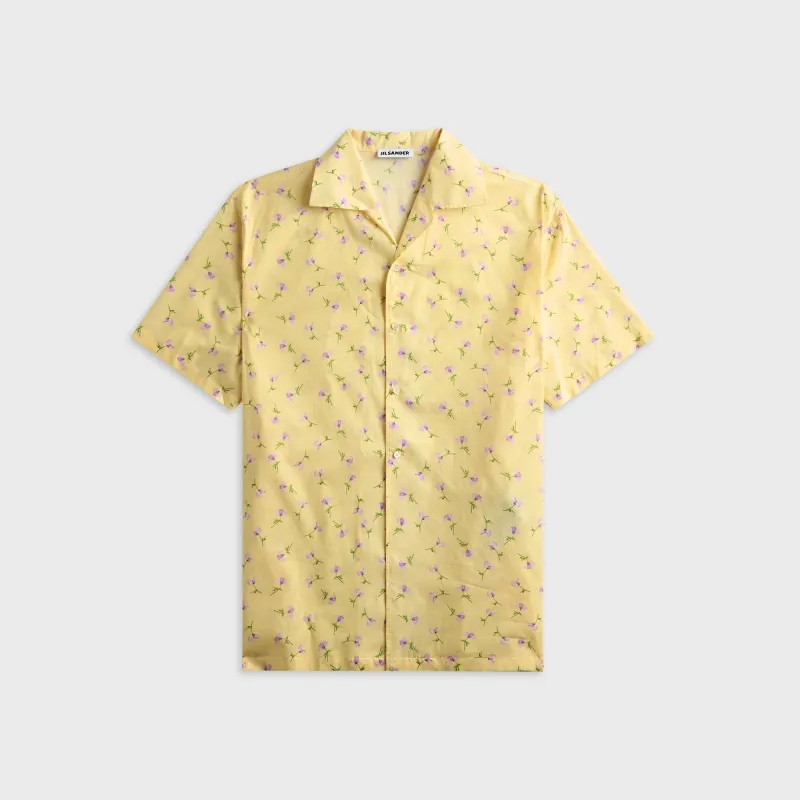Jil Sander Camp-Collar Printed Cotton Shirt - Pastel Yellow made by Jil Sander