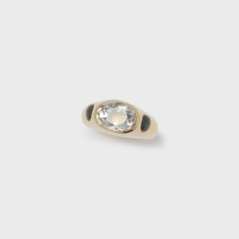 Faris Jelly Ring - Gold / Green Amethyst / Jade made by FARIS