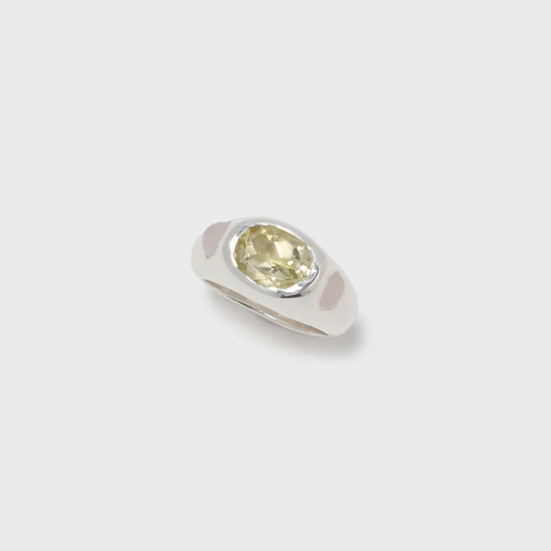 Faris Jelly Ring - Sterling Silver / Lemon Topaz / Rose Quartz made by FARIS