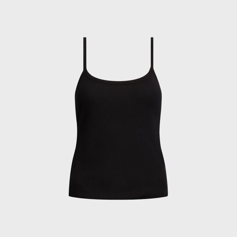 Cotton Citizen Verona Spaghetti Tank - Black made by Cotton Citizen