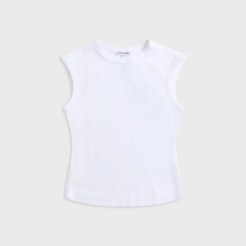Cotton Citizen Seoul Muscle Tee - White made by Cotton Citizen