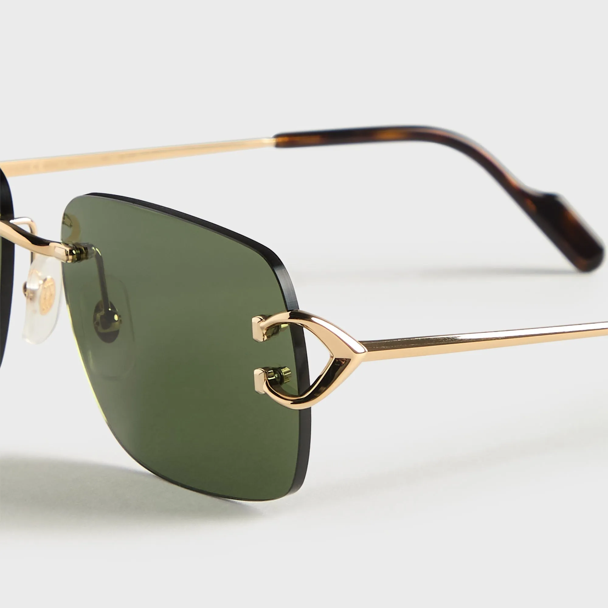 Cartier Piccadilly Man Metal Sunglasses - Gold / Green sold by Kith product image thumbnail 3