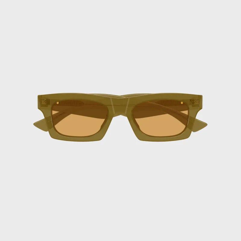 Bottega Veneta Acetate Square Sunglasses - Brown / Orange made by Bottega Veneta