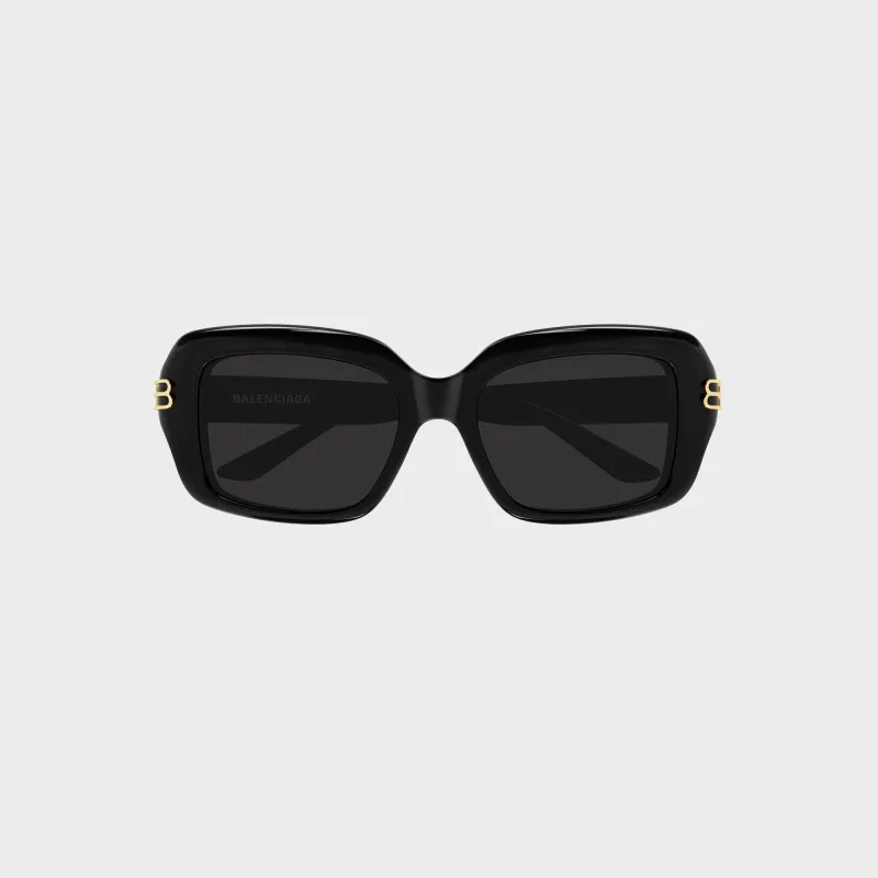 Balenciaga Full Rim Square Sunglasses - Black / Grey made by Balenciaga