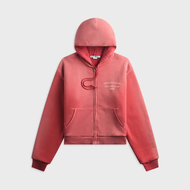 Acne Studios Sprayed Zip Hoodie - Red made by Acne Studios