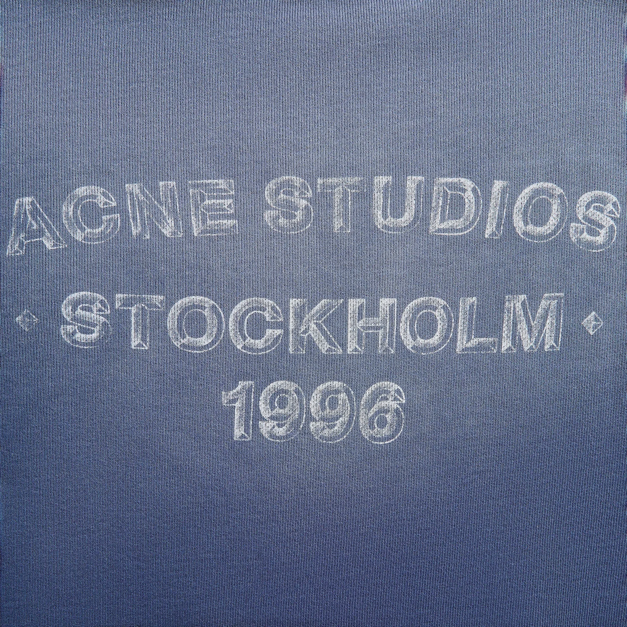 Acne Studios Sprayed Logo Sweatshirt - Navy sold by Kith product image thumbnail 3