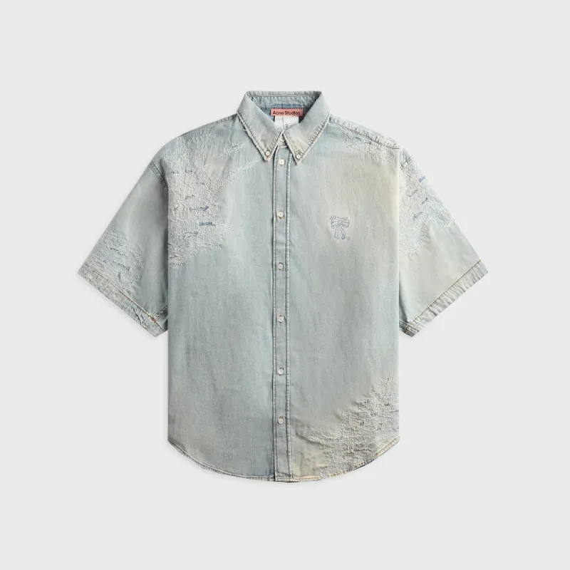 Acne Studios Mended Denim Shirt - Light Blue made by Acne Studios