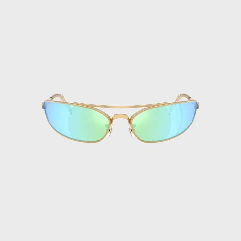 Ray Ban x A$AP ROCKY Pinnacle Metal Sunglasses - Gold / Blue made by Ray-Ban