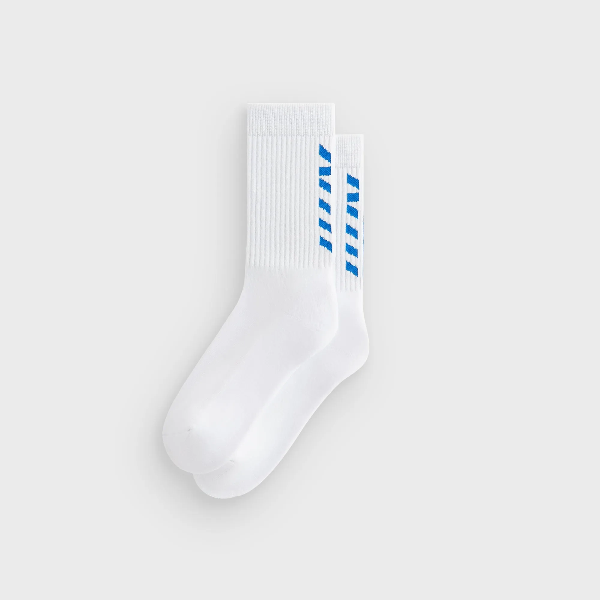 Kith Fast Logo Cotton Crew Socks - White sold by Kith