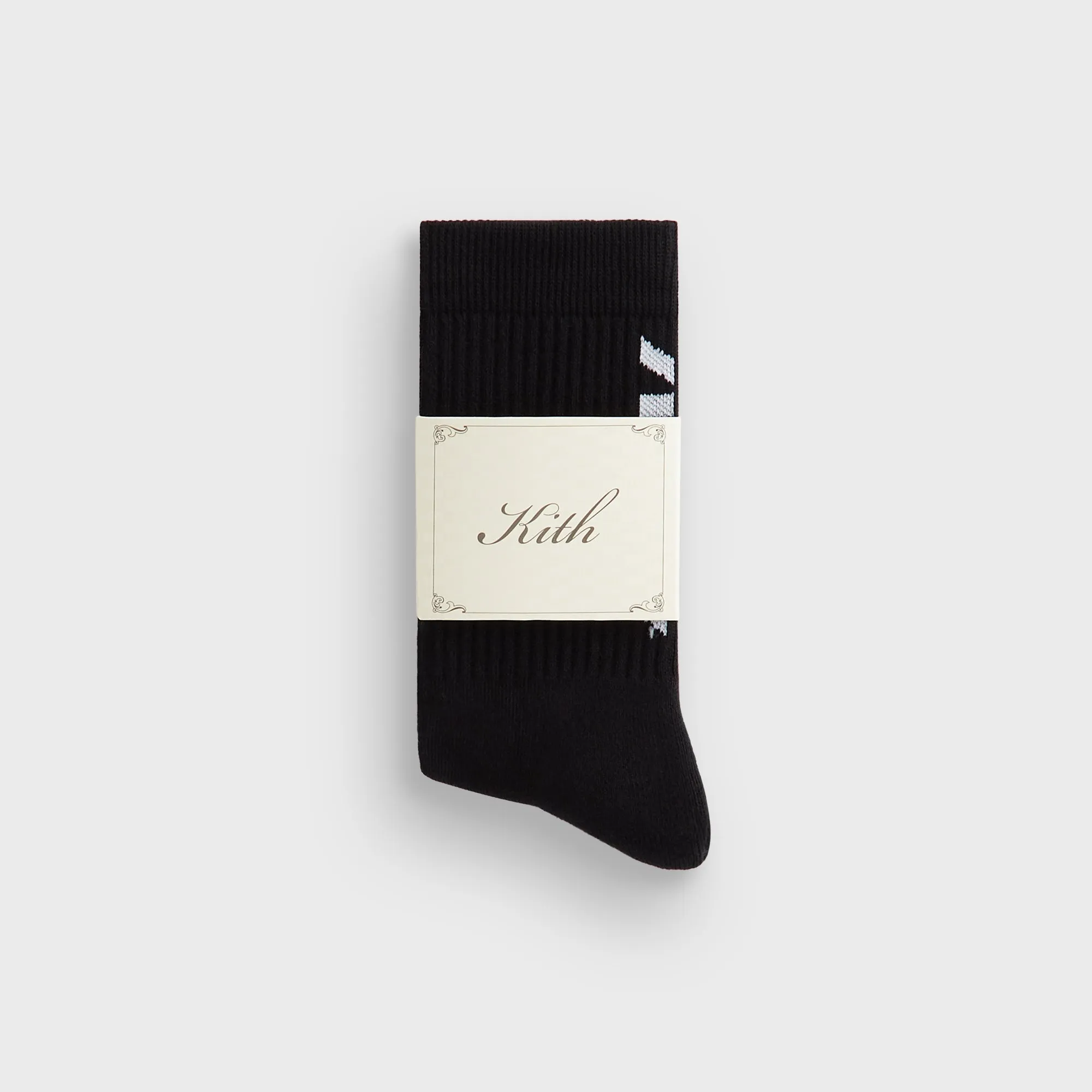 Kith Fast Logo Cotton Crew Socks - Black sold by Kith product image thumbnail 2
