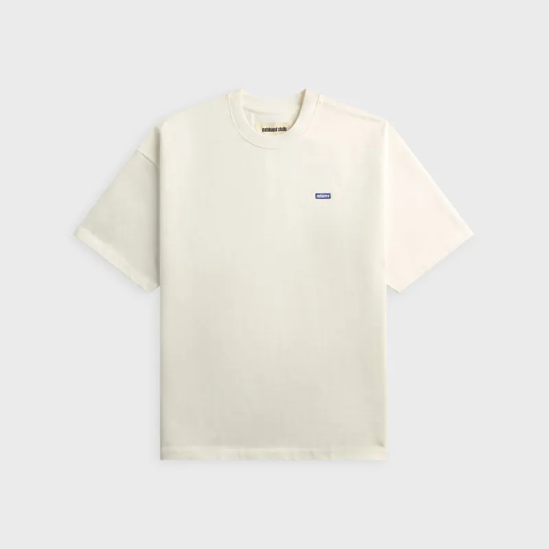 Metalwood Heavyweight Mini Metal Logo Tee - White made by Metalwood Studios