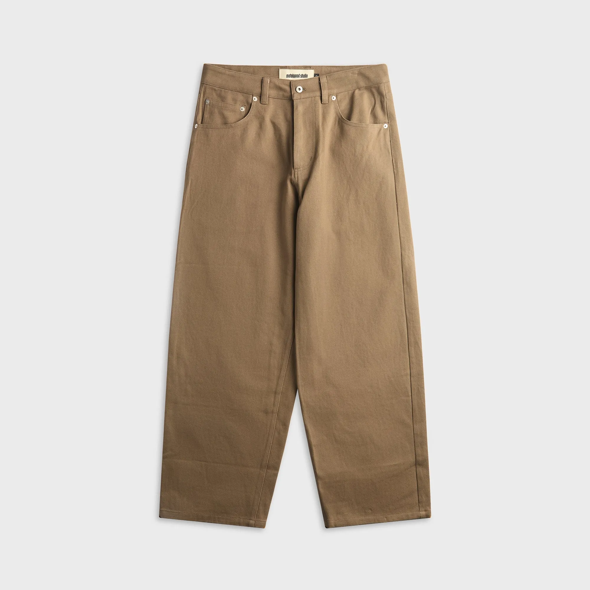 Metalwood Five-Pocket Twill Pant - Brown sold by Kith