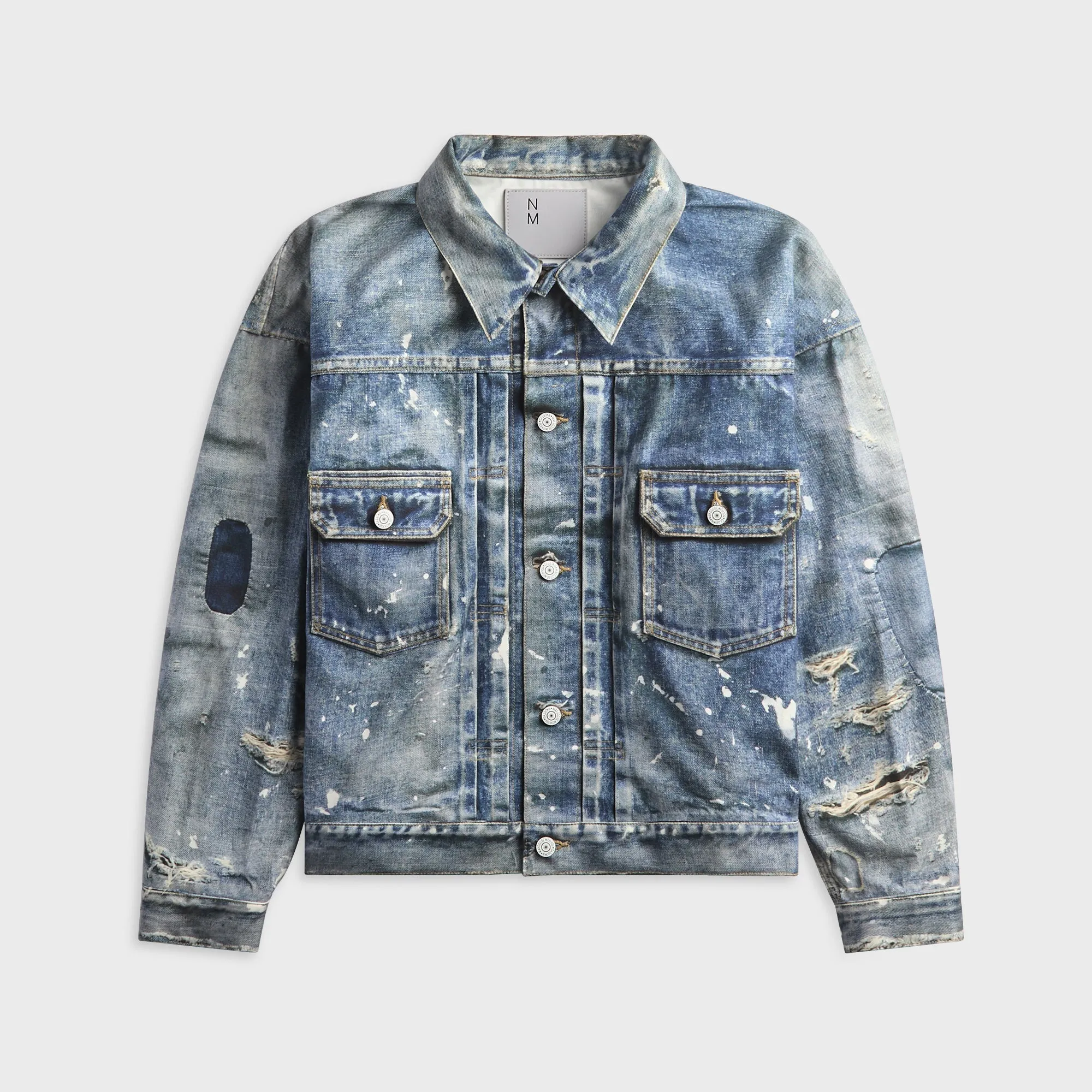 Junya Watanabe MAN New Manual Printed Denim Jacket - Indigo sold by Kith