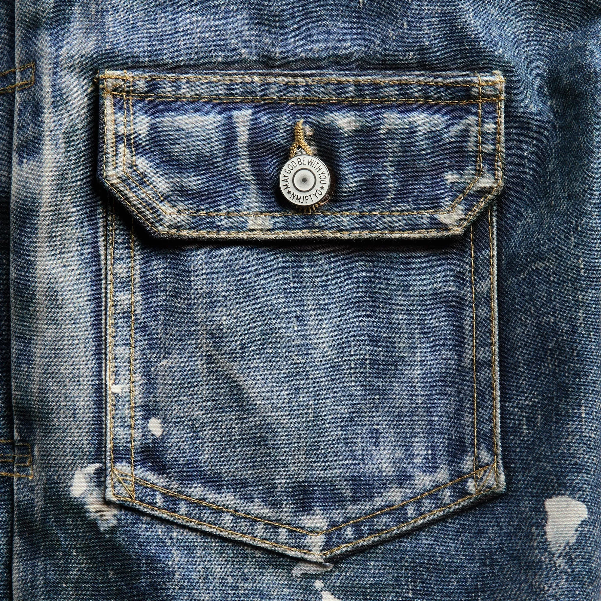 Junya Watanabe MAN New Manual Printed Denim Jacket - Indigo sold by Kith product image thumbnail 3