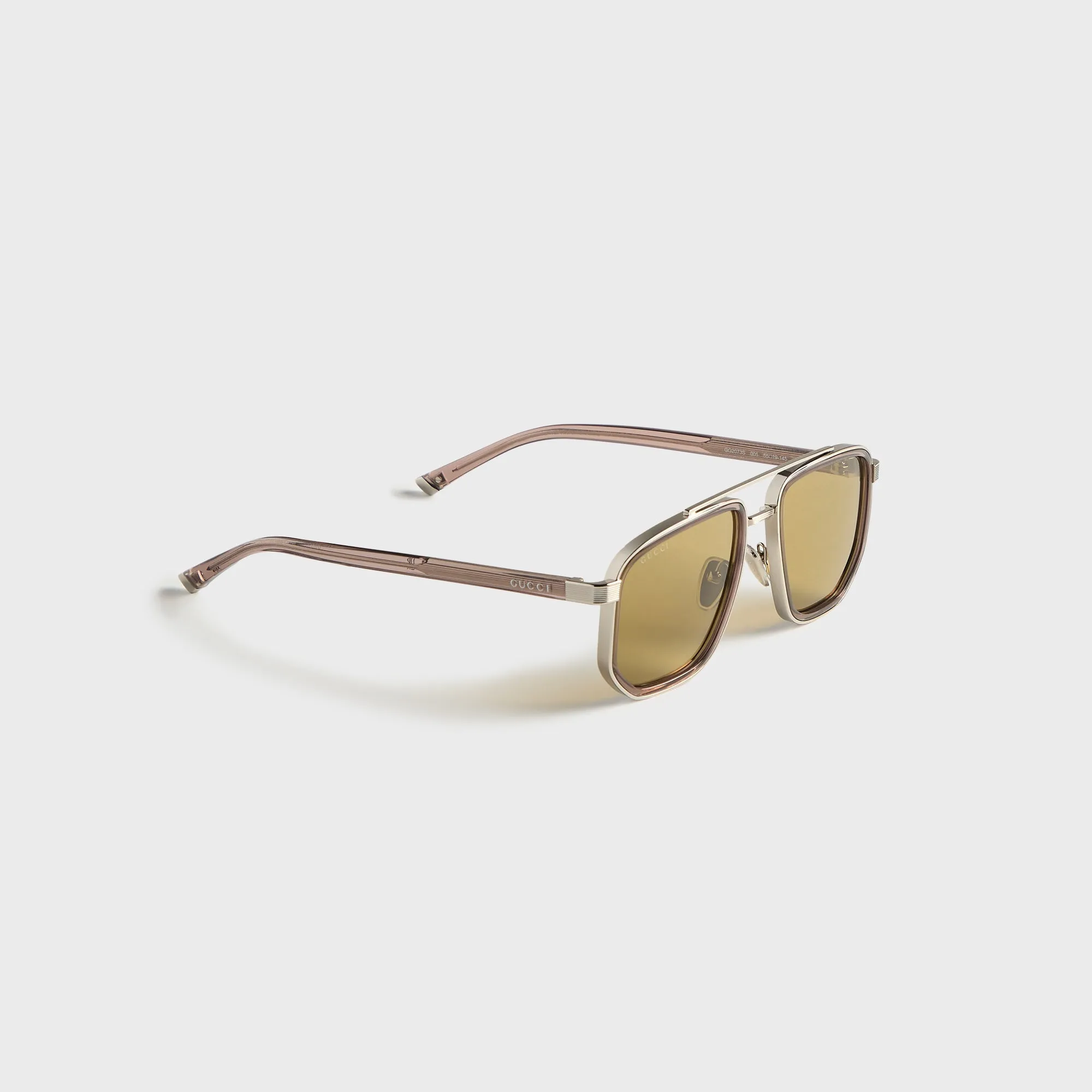 Gucci GG2073S Navigator Frame Sunglasses - Brown / Silver sold by Kith product image thumbnail 2