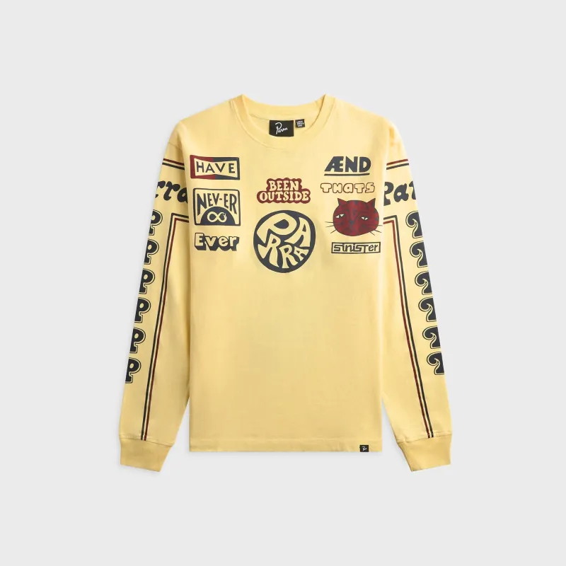 by Parra Never Sinister Long Sleeve Tee - Yellow made by by Parra
