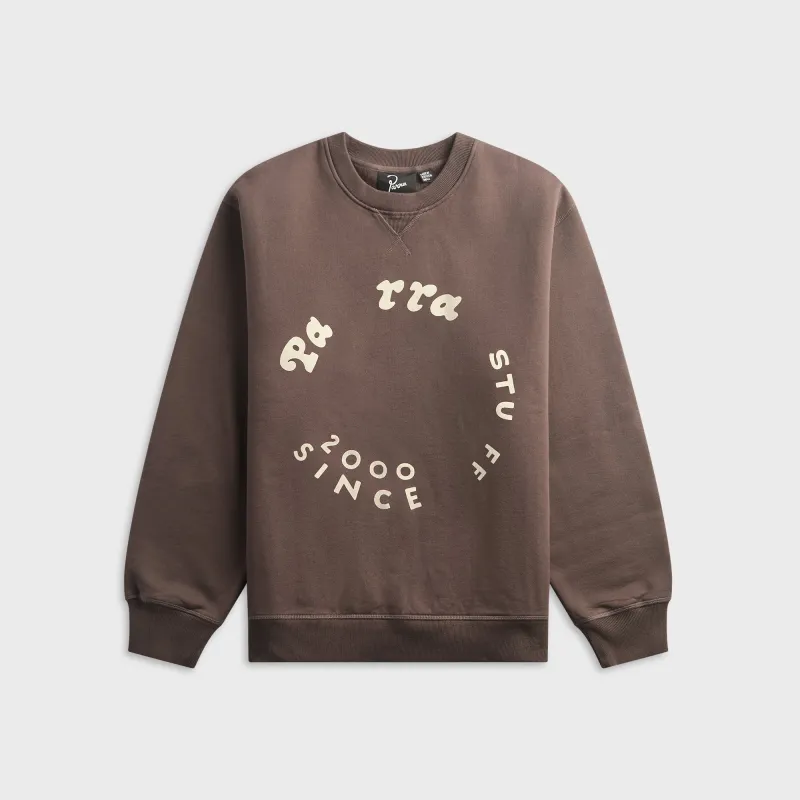 by Parra Gasoline Crewneck Sweatshirt - Brown made by by Parra