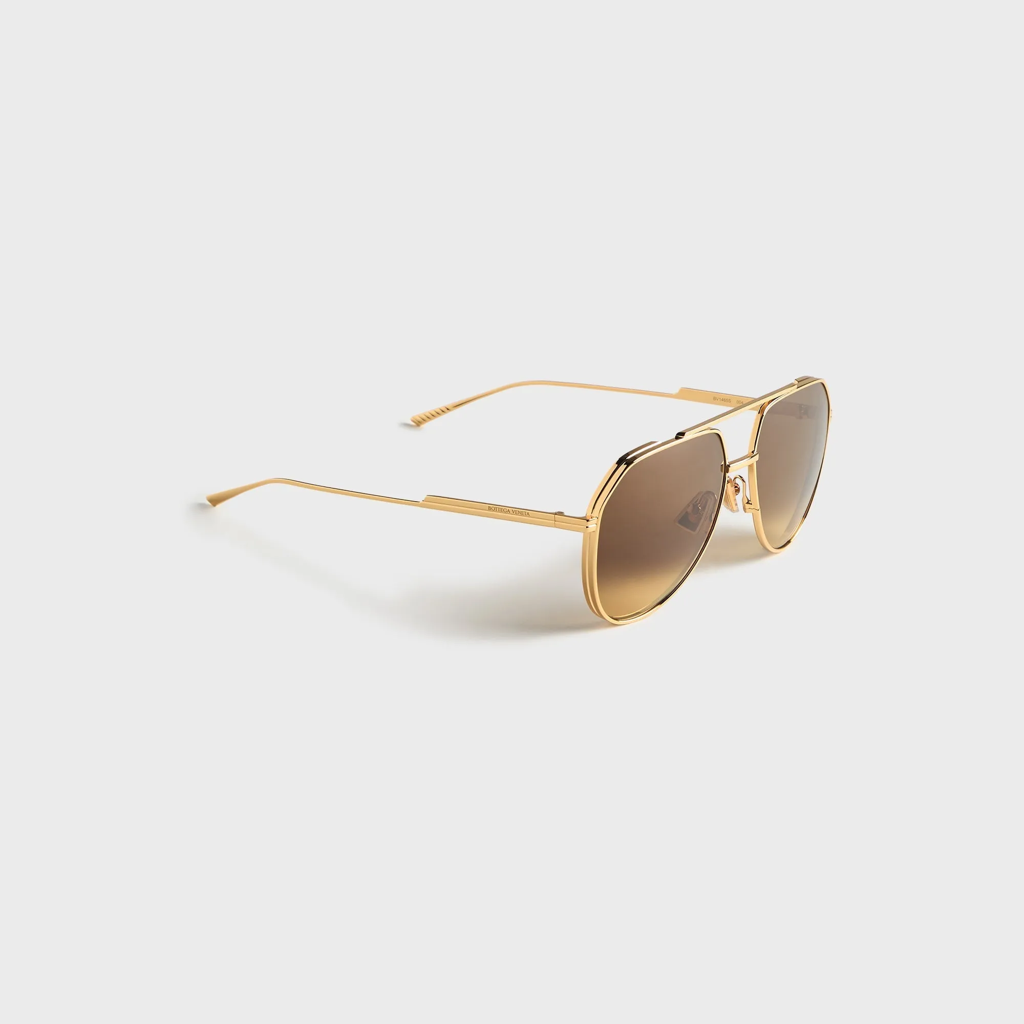 Bottega Veneta Light Ribbon 60MM Pilot Sunglasses - Gold / Brown sold by Kith product image thumbnail 2