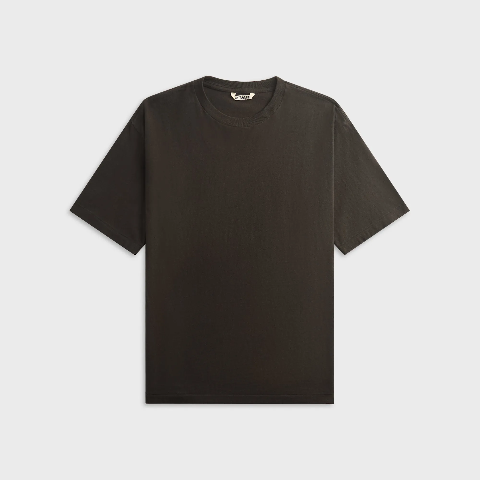 Auralee Brushed Organic Cotton Jersey Tee - Ink Black sold by Kith