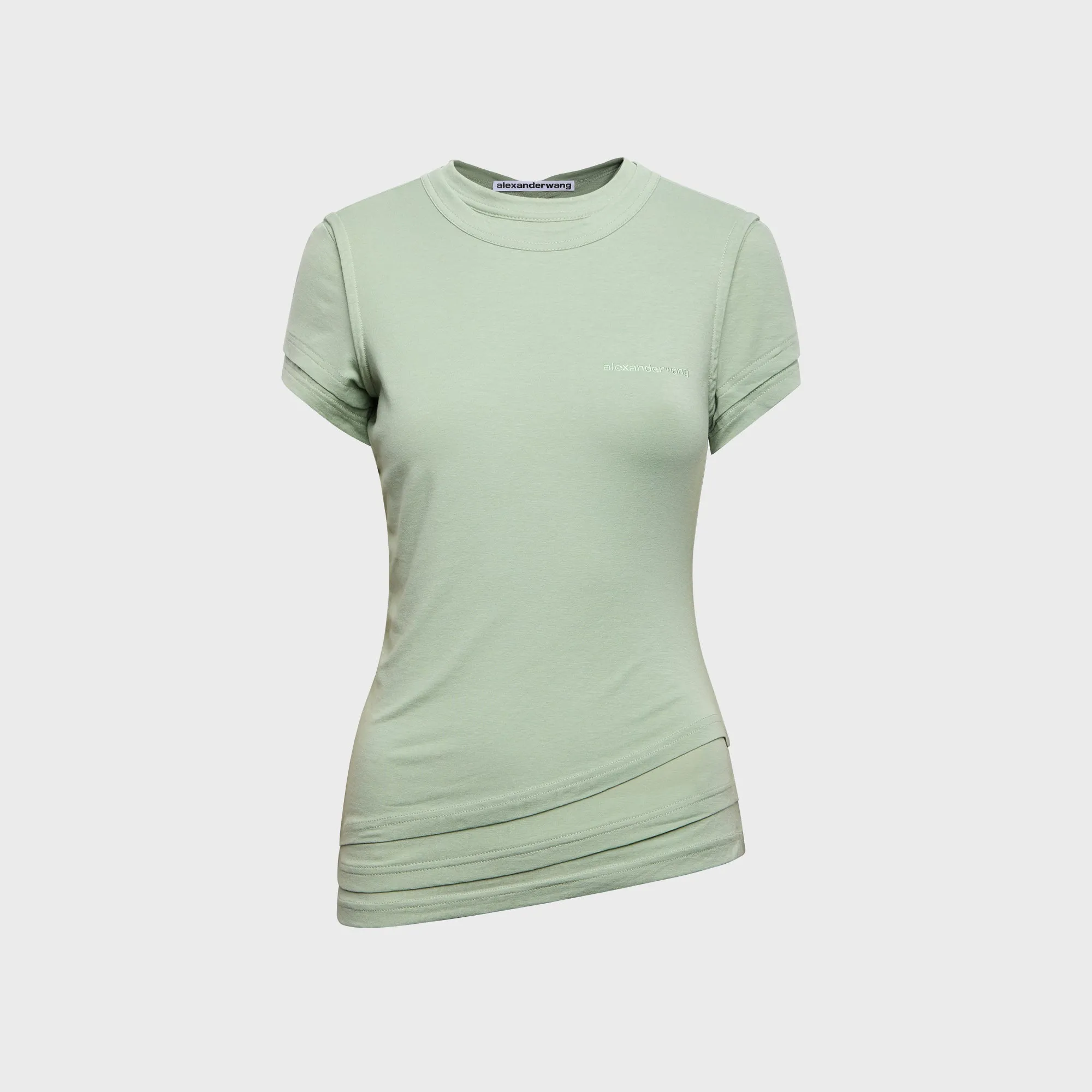 Alexander Wang Layered Short Sleeve Tee - Blaze Green sold by Kith