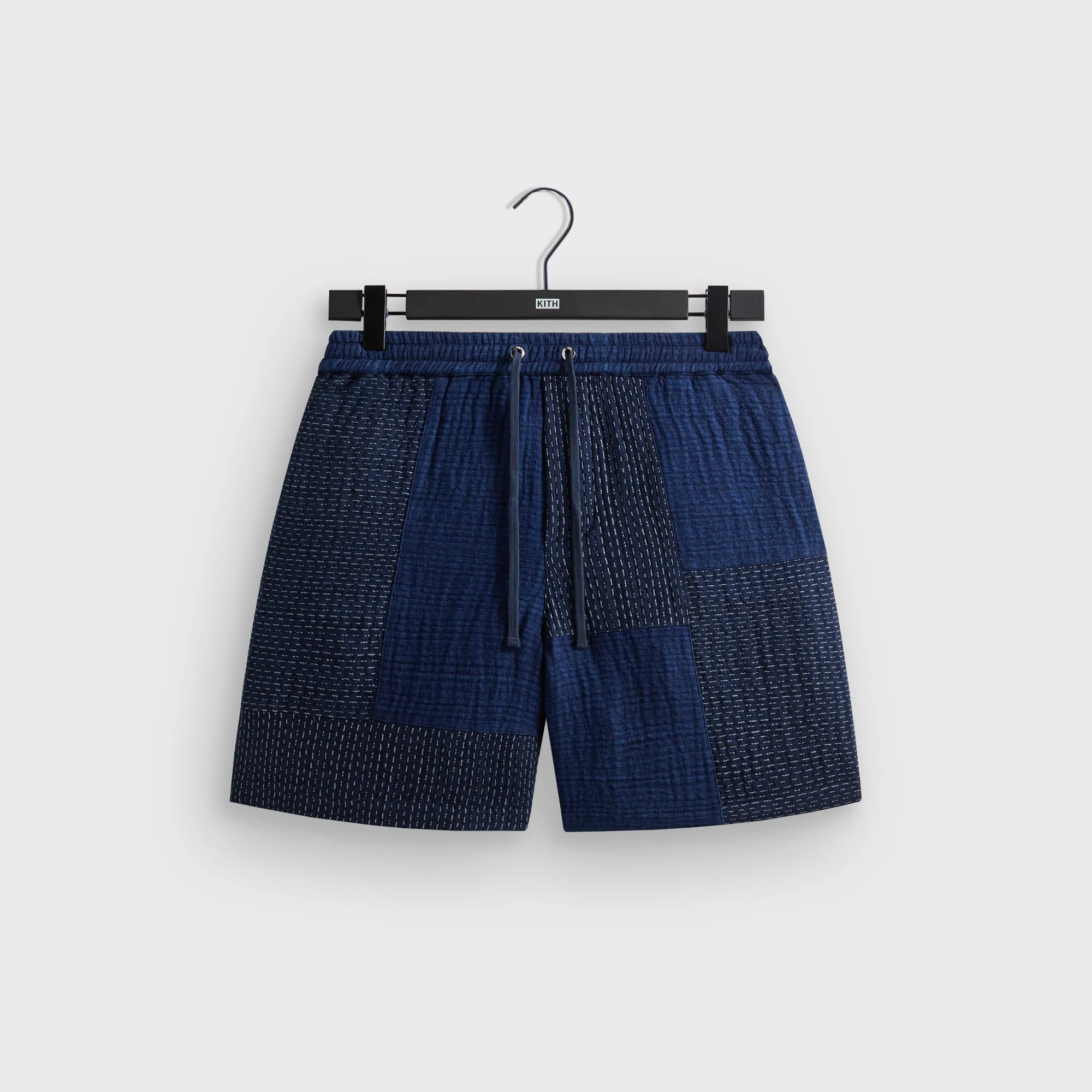 Kith Stitched Patchwork Curtis Short - Mid Indigo sold by Kith