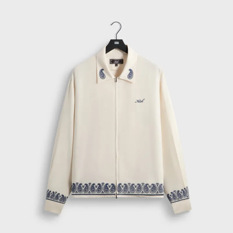 Kith Cupro Linen Zip Front Sanford Shirt - Silk made by Kith