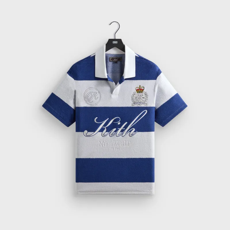 Kith Jacquard Towel Terry Ray Polo - White made by Kith