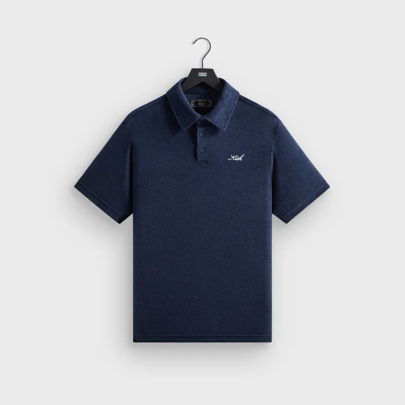 Kith Textured Towel Terry Heathrow Polo - Nocturnal made by Kith