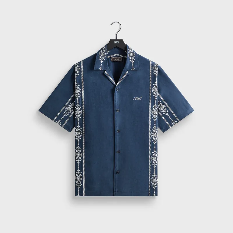 Kith Cupro Linen Thompson Camp Collar Shirt - Nocturnal made by Kith