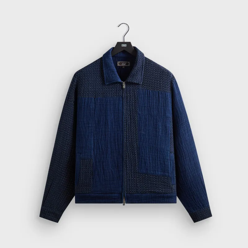 Kith Stitched Patchwork Connor Blouson Jacket - Dark Indigo made by Kith