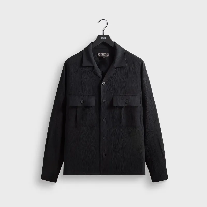 Kith Crinkled Nylon Ugo Shirt - Black made by Kith