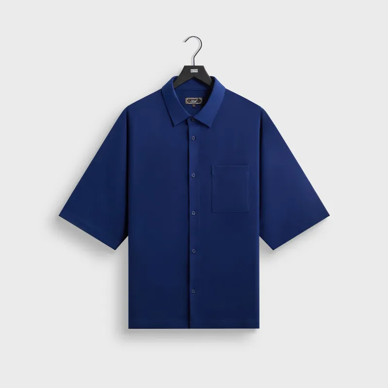 Kith Drape Twill Raf Shirt - Deep Royal made by Kith