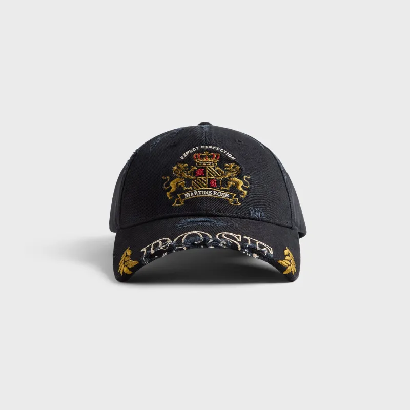 Martine Rose Cut Peak Cap - Black Washed made by Martine Rose