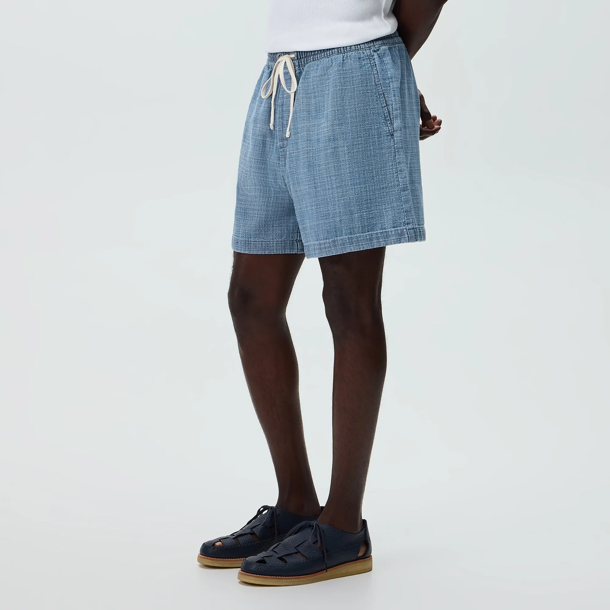 Kith Textured Indigo Weave Cayden Short - Light Indigo sold by Kith product image thumbnail 2