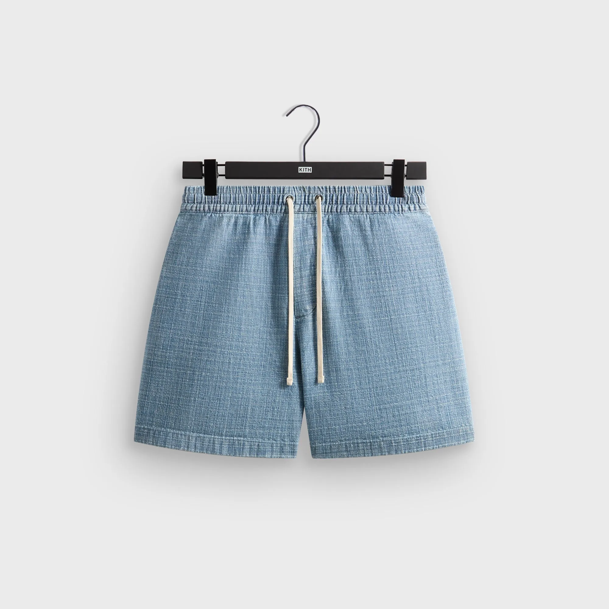 Kith Textured Indigo Weave Cayden Short - Light Indigo sold by Kith